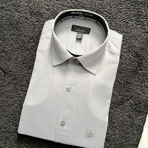 Alfani | NWT Mens grey long sleeved button down shirt